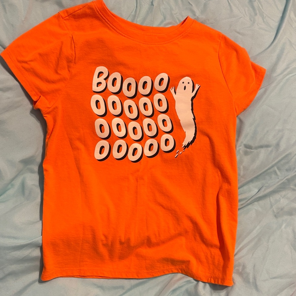 Cat & Jack Orange Halloween Ghost Tee